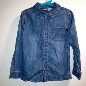 Kardashian Kids denim long sleeve button up